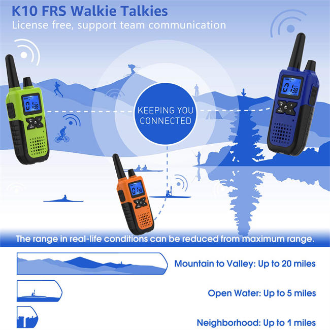 Long Range Walkie Talkies Rechargeable for Adults - NOAA 2 Way Radios Walkie Talkies 3 Pack - Long Distance Walkie-Talkies with Earpiece and Mic Set Headsets USB Charger Battery Weather Alert